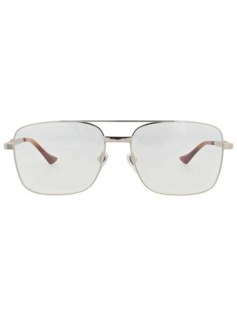 New Gucci Mens Aviator Silver Silver Transparent Fashion Designer Eyeglasses